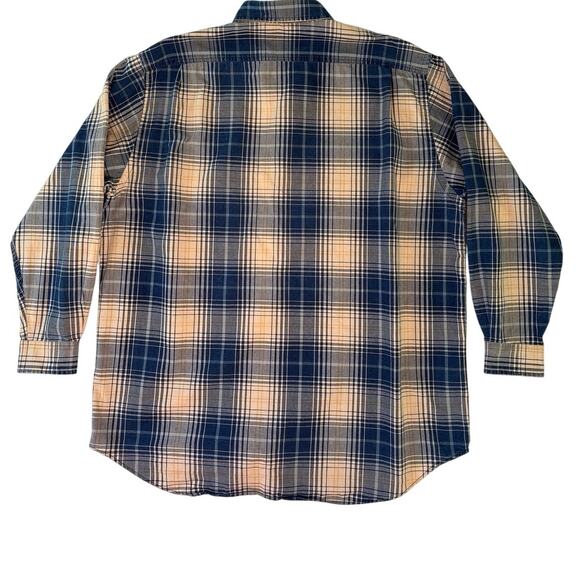 Abercrombie & Fitch THE BIG SHIRT Plaid Blue Button Down Long Sleeve Shirt Sz LG - Picture 5 of 12